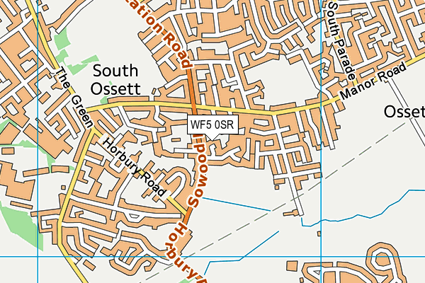 WF5 0SR map - OS VectorMap District (Ordnance Survey)