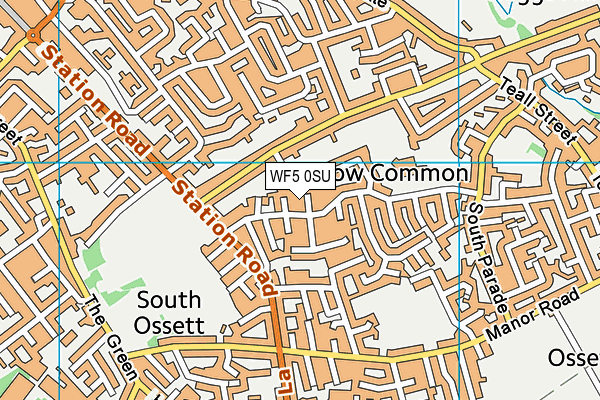 WF5 0SU map - OS VectorMap District (Ordnance Survey)