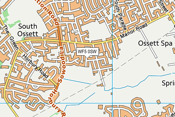 WF5 0SW map - OS VectorMap District (Ordnance Survey)