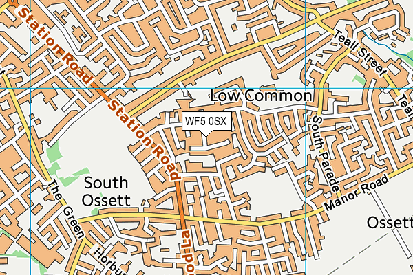 WF5 0SX map - OS VectorMap District (Ordnance Survey)