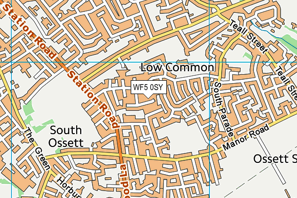 WF5 0SY map - OS VectorMap District (Ordnance Survey)
