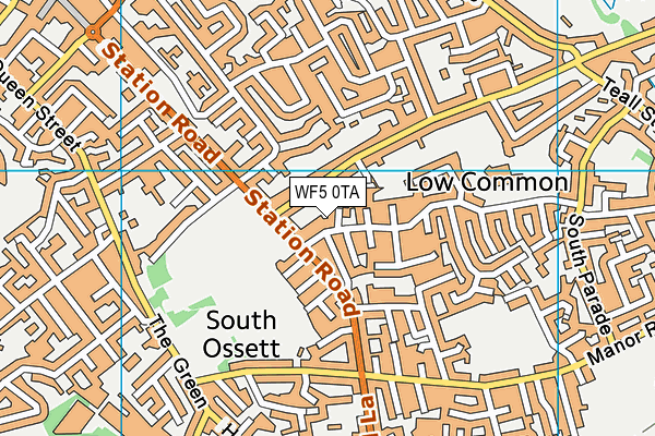WF5 0TA map - OS VectorMap District (Ordnance Survey)