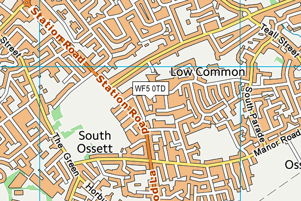 WF5 0TD map - OS VectorMap District (Ordnance Survey)