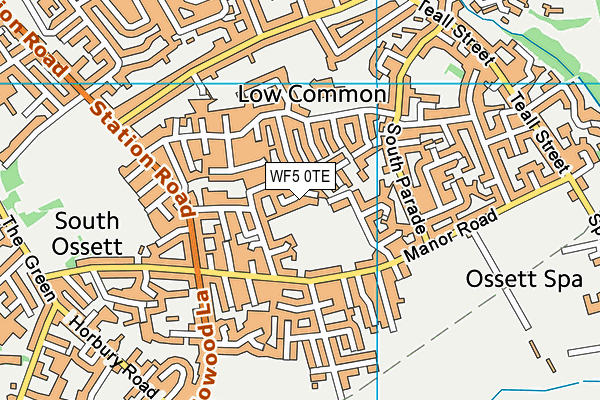 WF5 0TE map - OS VectorMap District (Ordnance Survey)