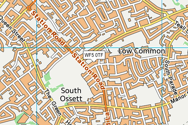 WF5 0TF map - OS VectorMap District (Ordnance Survey)