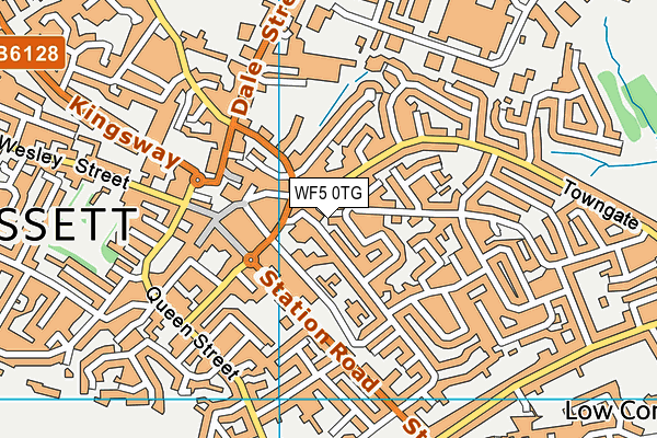 WF5 0TG map - OS VectorMap District (Ordnance Survey)