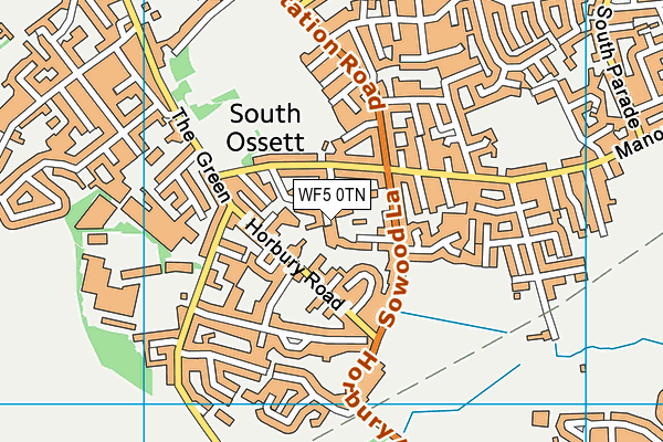 WF5 0TN map - OS VectorMap District (Ordnance Survey)