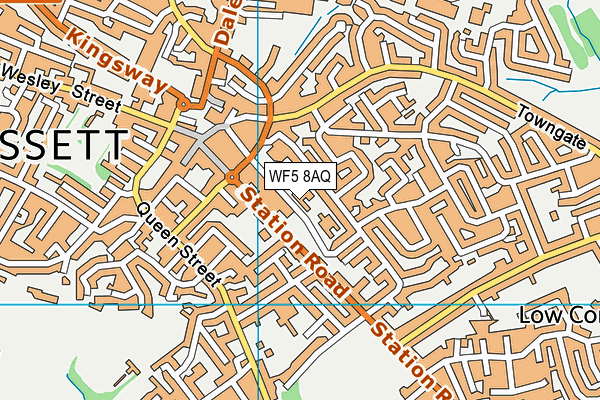 WF5 8AQ map - OS VectorMap District (Ordnance Survey)