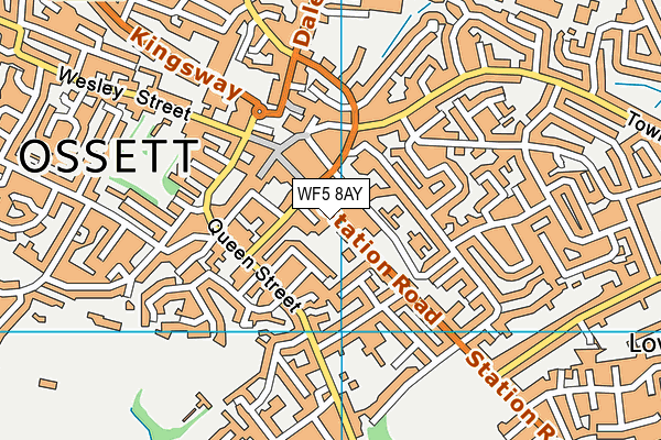Map of OSSETT ANNEX LTD at district scale