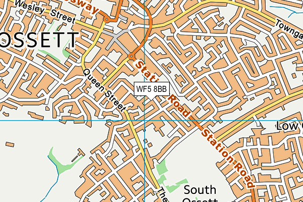 WF5 8BB map - OS VectorMap District (Ordnance Survey)