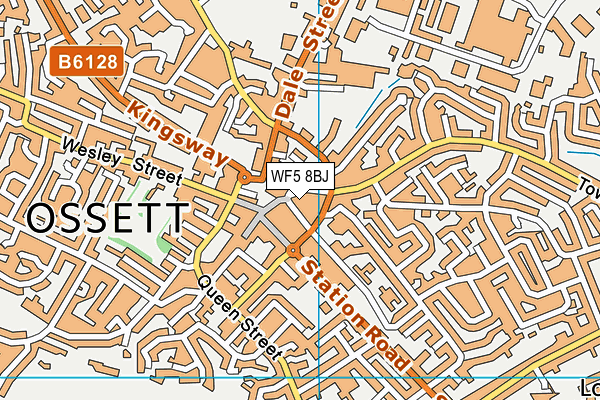 WF5 8BJ map - OS VectorMap District (Ordnance Survey)