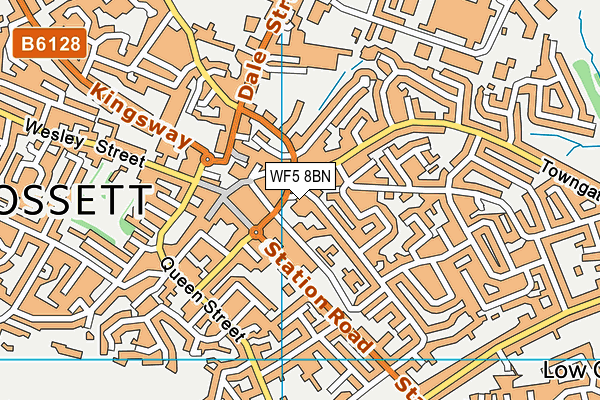 WF5 8BN map - OS VectorMap District (Ordnance Survey)