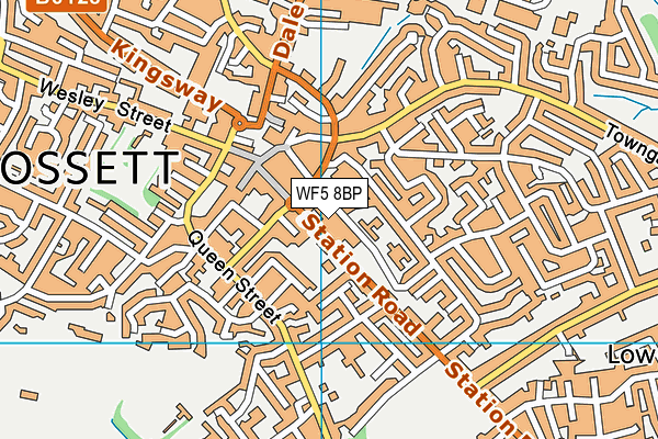 WF5 8BP map - OS VectorMap District (Ordnance Survey)