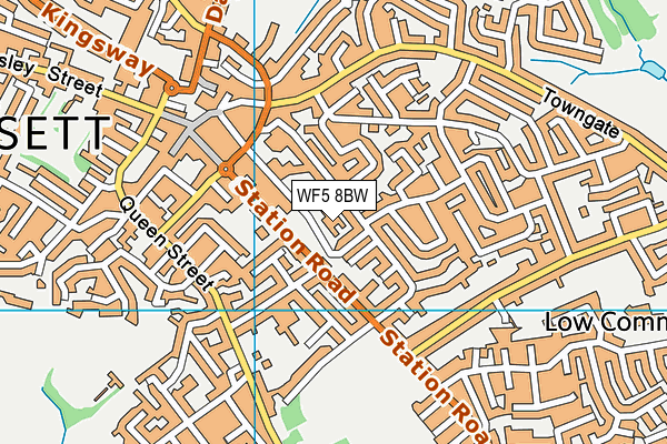 WF5 8BW map - OS VectorMap District (Ordnance Survey)