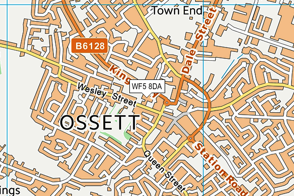 Map of OSSETT BEDS LTD at district scale
