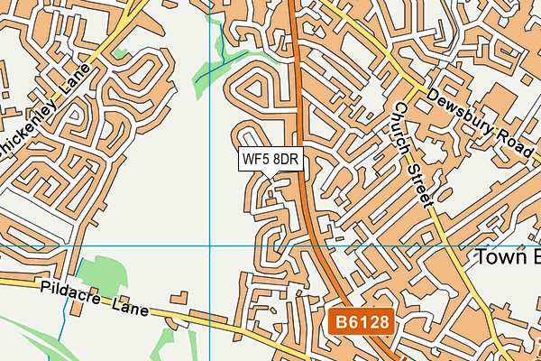 WF5 8DR map - OS VectorMap District (Ordnance Survey)