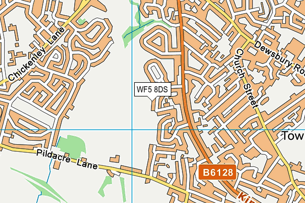 WF5 8DS map - OS VectorMap District (Ordnance Survey)