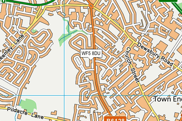 WF5 8DU map - OS VectorMap District (Ordnance Survey)