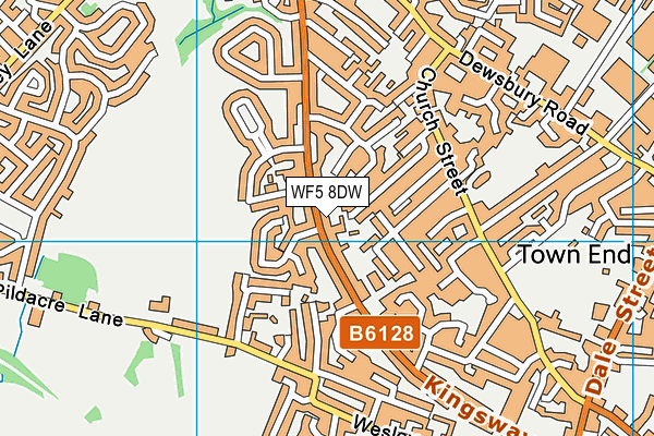 WF5 8DW map - OS VectorMap District (Ordnance Survey)