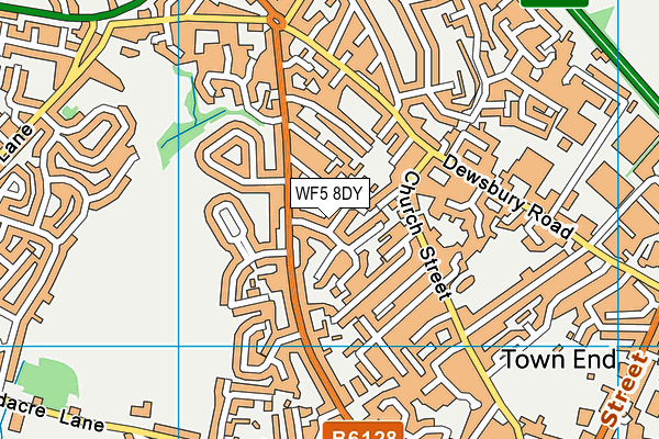 WF5 8DY map - OS VectorMap District (Ordnance Survey)