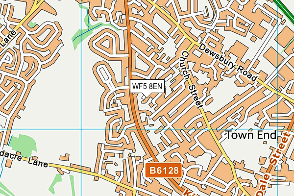 WF5 8EN map - OS VectorMap District (Ordnance Survey)