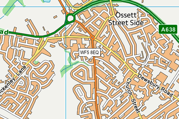 WF5 8EQ map - OS VectorMap District (Ordnance Survey)