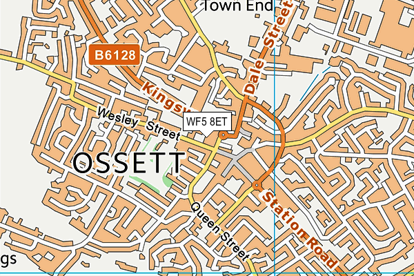 WF5 8ET map - OS VectorMap District (Ordnance Survey)