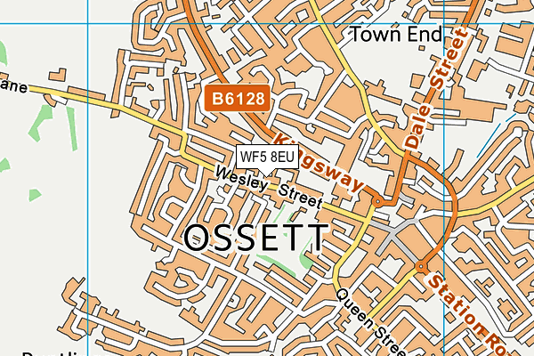WF5 8EU map - OS VectorMap District (Ordnance Survey)