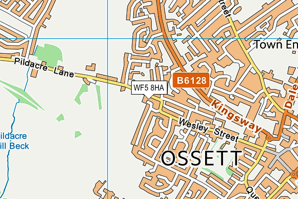 WF5 8HA map - OS VectorMap District (Ordnance Survey)