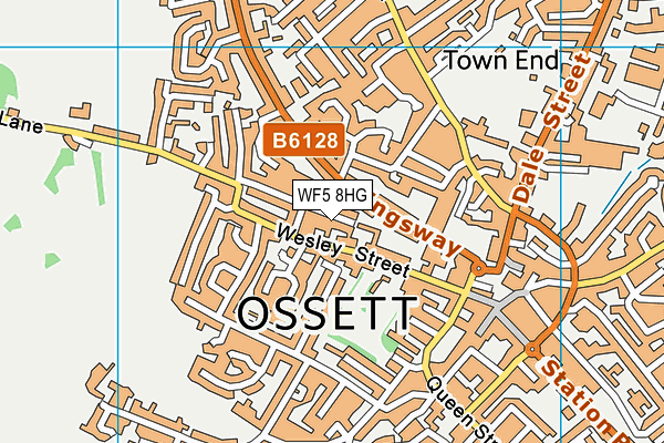 WF5 8HG map - OS VectorMap District (Ordnance Survey)