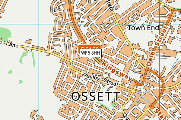WF5 8HH map - OS VectorMap District (Ordnance Survey)