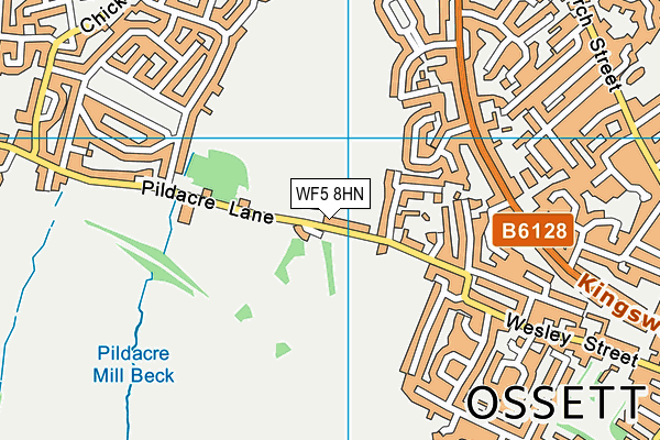 WF5 8HN map - OS VectorMap District (Ordnance Survey)