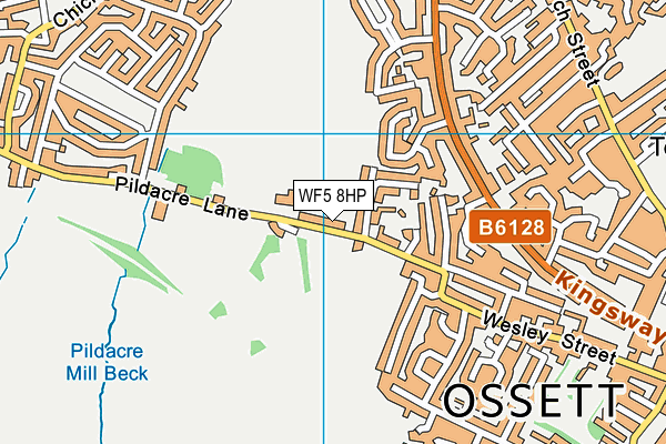 WF5 8HP map - OS VectorMap District (Ordnance Survey)