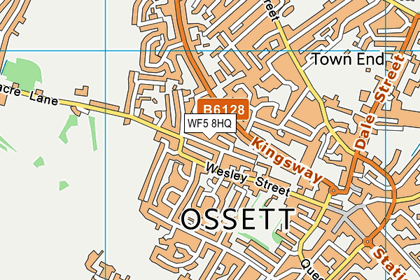 WF5 8HQ map - OS VectorMap District (Ordnance Survey)