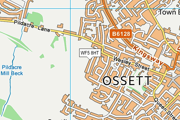 WF5 8HT map - OS VectorMap District (Ordnance Survey)