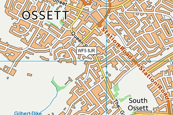 WF5 8JR map - OS VectorMap District (Ordnance Survey)