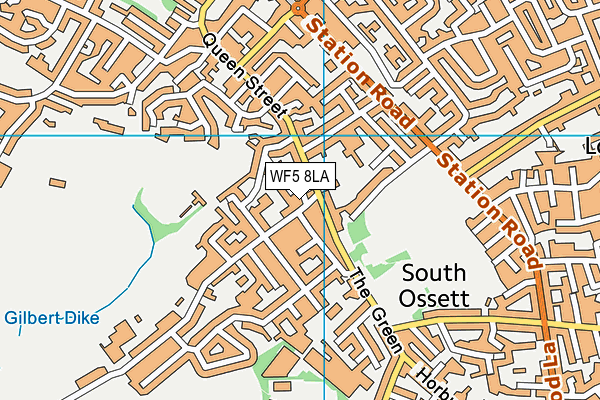 WF5 8LA map - OS VectorMap District (Ordnance Survey)