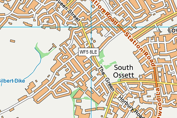 WF5 8LE map - OS VectorMap District (Ordnance Survey)