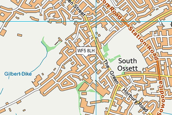 WF5 8LH map - OS VectorMap District (Ordnance Survey)