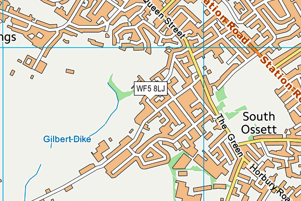 WF5 8LJ map - OS VectorMap District (Ordnance Survey)