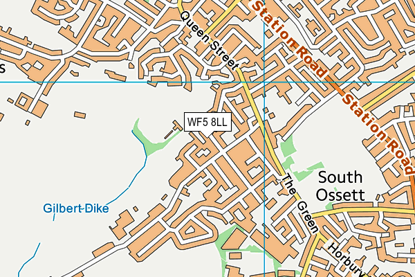 WF5 8LL map - OS VectorMap District (Ordnance Survey)