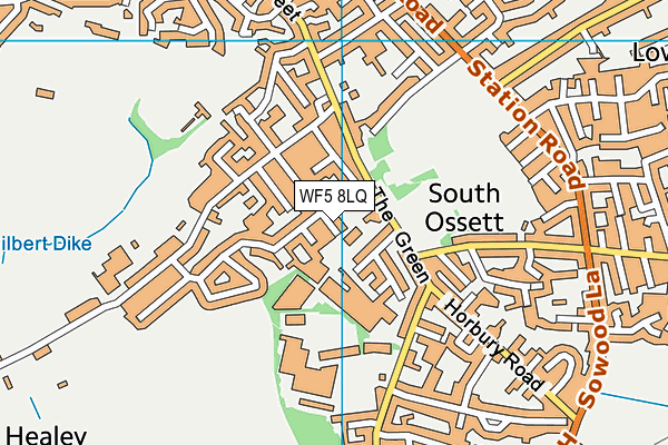 WF5 8LQ map - OS VectorMap District (Ordnance Survey)