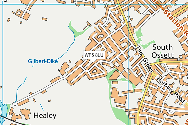 WF5 8LU map - OS VectorMap District (Ordnance Survey)