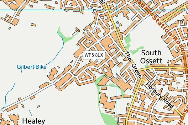 WF5 8LX map - OS VectorMap District (Ordnance Survey)