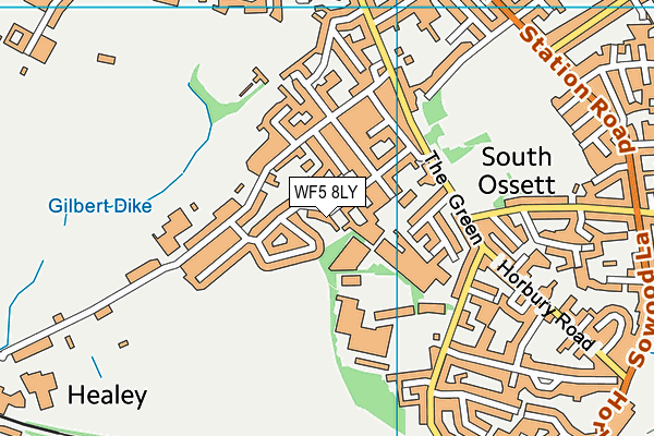 WF5 8LY map - OS VectorMap District (Ordnance Survey)
