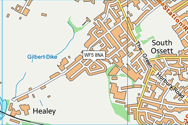 WF5 8NA map - OS VectorMap District (Ordnance Survey)