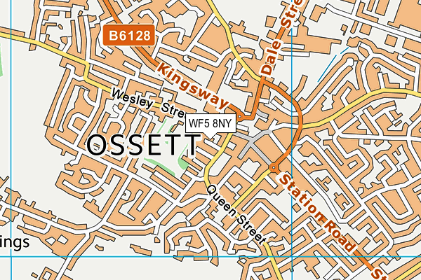 WF5 8NY map - OS VectorMap District (Ordnance Survey)