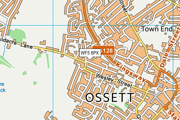 WF5 8PX map - OS VectorMap District (Ordnance Survey)