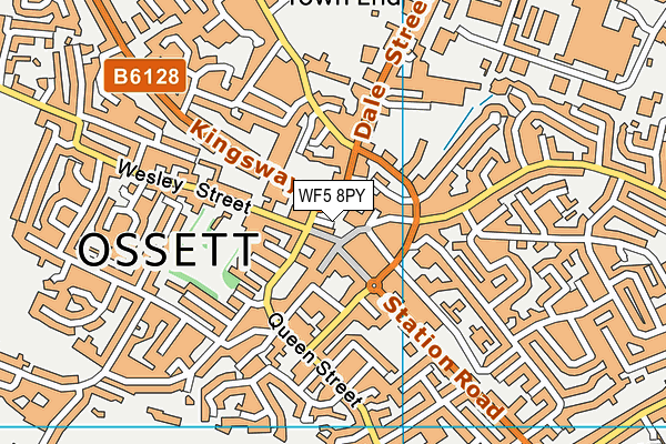 WF5 8PY map - OS VectorMap District (Ordnance Survey)