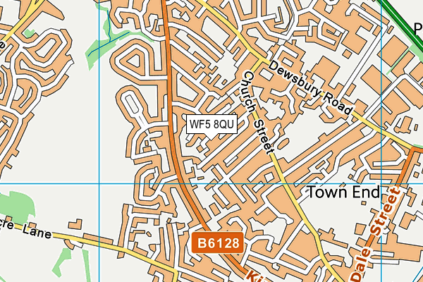 WF5 8QU map - OS VectorMap District (Ordnance Survey)
